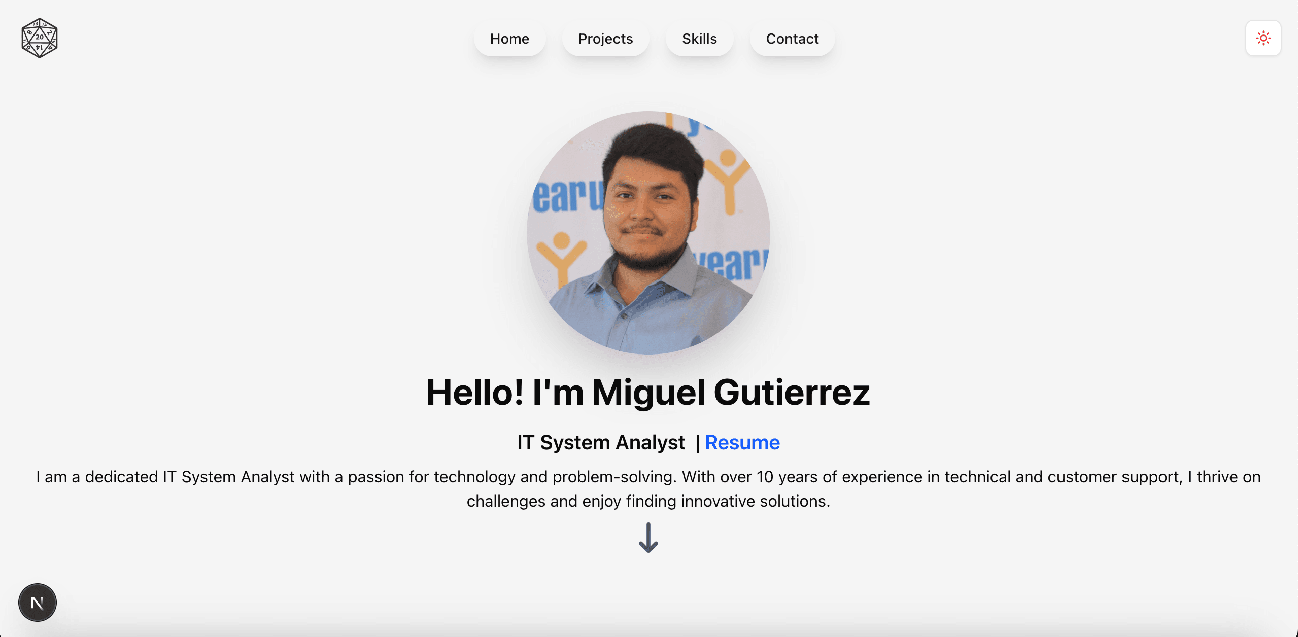 Portfolio Website Screenshot